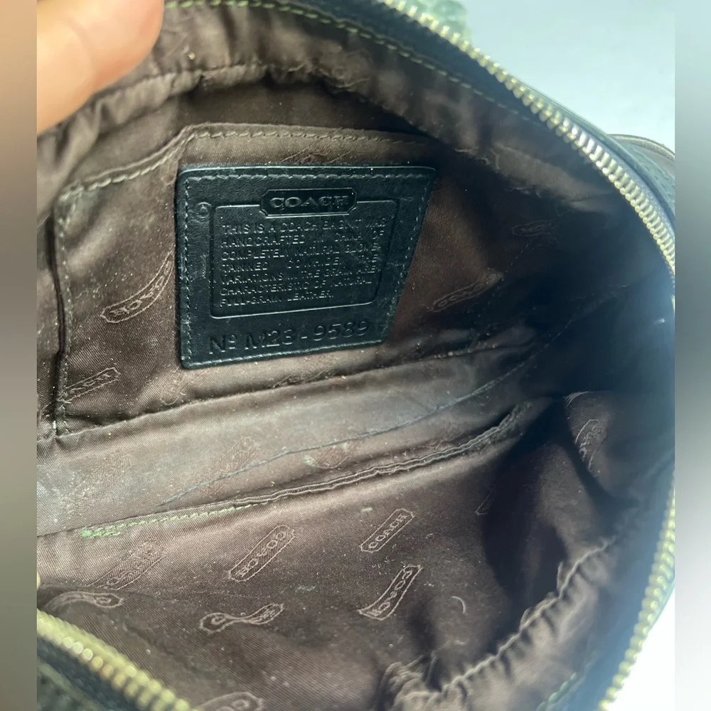 COACH vintage dark brown Leather  crossbody bag